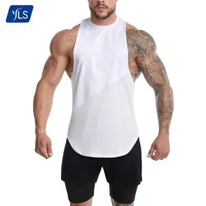 YLS New Design Drop Armhole Tank Top Gym Mens Fitness Sport Wear Workout Running canotta Quick Dry gilet Shirt uomo Activewear