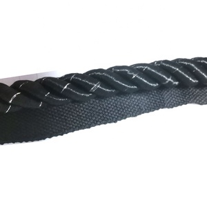 Cn001 nhà sản xuất cung cấp 10mm đen mặt đất Bạc lurex xoắn dây Nệm Bìa cạnh may Băng - Product Image 2