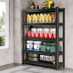 Étagère de <span class=keywords><strong>garage</strong></span> en acier sans boulons <span class=keywords><strong>à</strong></span> 5 niveaux, finition peinture poudrée, support de rangement métallique, protection contre la corrosion pour entrepôt et sous-sol - Product Image 5