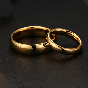 Acessórios coreanos de aço de tungstênio dourado, atacado personalizado anel para casal - Product Image 5