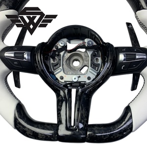 Volante Deportivo Superior Personalizado para Automóvil, de Fibra de Carbono Forjada Real, Compatible con <span class=keywords><strong>BMW</strong></span> M3 M6 F20 G38 E90 <span class=keywords><strong>320</strong></span> Upgrade - Product Image 5