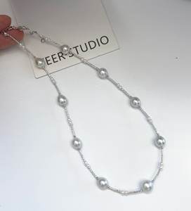 Collar Unisex Vintage <span class=keywords><strong>de</strong></span> Plata <span class=keywords><strong>de</strong></span> Ley 925 con Perla Tahitiana Natural Certificada, Plateado en Plata Blanca, Diseño <span class=keywords><strong>de</strong></span> Autor - Product Image 2