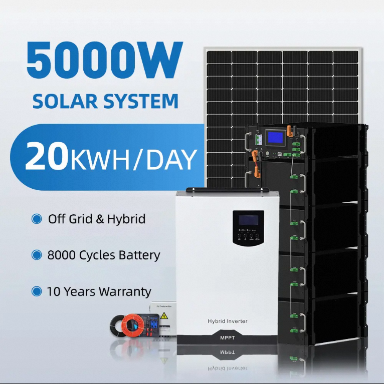 New Complete 20kw-50kw Hybrid Off-Grid Solar Energy System for Home Use ...