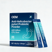 Poudre Probiotique Mixte Anti-Helicobacter Pylori OEM 600 Milliards de UFC pour le Confort Gastrique et la Défense Contre H. Pylori – Poudre Instantanée
