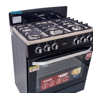 Cuisinière à gaz commerciale Xunda OEM en acier inoxydable, 5 brûleurs, avec four, pour usage domestique - Product Image 3