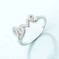 Bague en argent sterling 925 avec lettres anglaises « Love », micro-pavé de zircon cubique, pour femme, cadeau de mariage, bijoux fins
