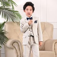 Ropa Infantil Hecha a Medida, Traje Blanco Coreano para Niños, Traje Formal para Niños