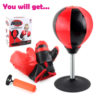 Soulagement du stress avec support balle de boxe avec ventouse pour réflexe bureau balle de vitesse de boxe verticale