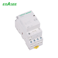 EBASEE Kontrol Rumah Tangga EBS5CH OEM/ODM 16A-100A DIN Rail AC 220V 240V 2P 4P 25a 32a 40a 63a 100 Ampere Kontaktor Modular Senyap