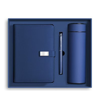 Articles cadeaux de luxe promotionnels en gros, bloc-notes, cadeau d'affaires, bloc-notes personnalisable, ensemble cadeau tasse isotherme avec stylo et bouteille