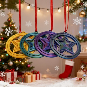 Decorazione Natalizia Multifunzionale Classica in Plastica Stampata in 3D a Forma di Cerchio - Product Image 5