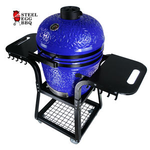 SEB <span class=keywords><strong>KAMADO</strong></span> / <span class=keywords><strong>BARBECUE</strong></span> À CHARBON EN ACIER DE 22 POUCES BLEU, GRILL SMOKELESS DE GRANDE TAILLE, FOUR À <span class=keywords><strong>BARBECUE</strong></span> DE LUXE - Product Image 2