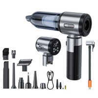 RoadGuardian Smart 2-en-1 : Mini compresseur d'air sans fil à chargement sans fil et aspirateur sans balais portable pour voiture et usage domestique