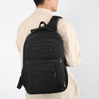 Sac à dos pour ordinateur portable de grande capacité 15,6 pouces pour hommes, bretelles réglables, nylon haute densité, tissu facile d'entretien, sac de voyage d'affaires