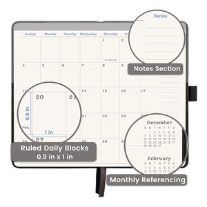 Agenda Planificadora de Gestión del Tiempo Ecológica con Encuadernación en Espiral A5, con Horario Anual y Semanal de 365 Días para Uso en Oficinas y Negocios - Product Image 4