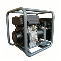 Soudeuse à courant élevé 400A, alimentée par un moteur diesel, générateur de puissance 3KW, design silencieux portable, supportant la soudure continue de 4,0 mm