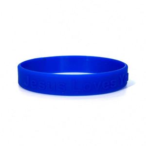 Vente en gros de caoutchouc et de bracelets en silicone personnalisables avec logo « Jésus t'aime » par les fabricants - Product Image 4