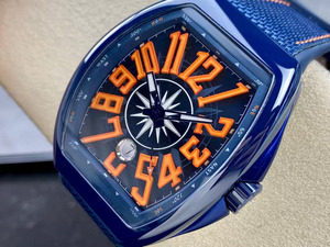 Reloj Mecánico Automático de 44 mm con Correa de Lona, Elegante, Único y Lujoso, para Deportes, Negocios, Viajes y con Indicador de Fecha - Product Image 1