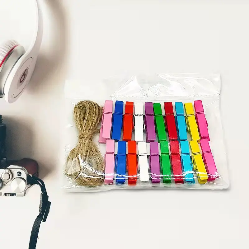 35mm Mini warna-warni klip kayu foto penjepit pakaian pasak kerajinan tangan hadiah anak DIY buatan tangan dekorasi pakaian pernikahan