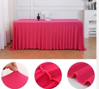 Housse de table carrée élastique à volants blanche, nappe à volants pour fête, nappe de mariage blanche