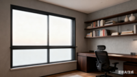 Serrure de fenêtre coulissante horizontale insonorisée, cadre en alliage d'aluminium, moustiquaire en acier inoxydable, style moderne