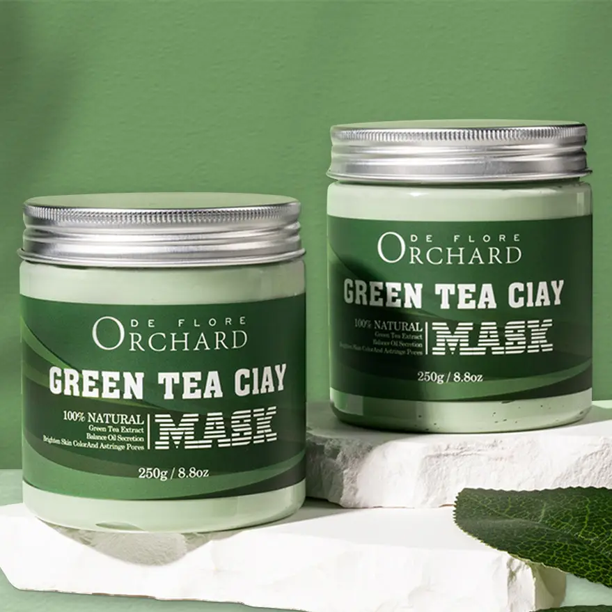 Skin Care Deep Cleansing Moisturizing Green Tea Clay Face Mask for Acne, Blackheads, Pores, Wrinkles