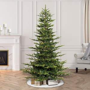 <span class=keywords><strong>Sapin</strong></span> de Noël artificiel International de 2,3 m (7,5 pi) en <span class=keywords><strong>sapin</strong></span> aspen pré-éclairé, 700 lumières claires, 1319 pointes de branches réalistes et denses, installation facile - Product Image 1