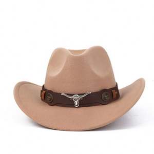 Venta al por Mayor de Sombreros de Jazz Lisos para Primavera y Otoño, Sombrero de Vaquero Personalizado - Product Image 4