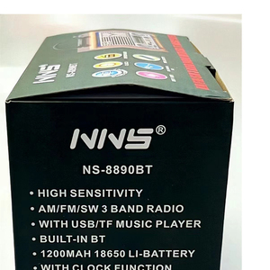 Eletree Ns-8890Bt Có Thể Sạc Lại Không Dây TF Thẻ MP3 Máy Nghe Nhạc Im Lặng Pin Hoạt Động Bằng Gỗ Đài Phát Thanh Với Đồng Hồ Báo Thức - Product Image 4