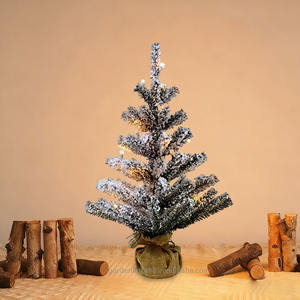 Árbol de Navidad Artificial Preiluminado Ecológico de 60 cm (alto) con Nieve Artificial de PVC, Base de Lona con Funcionamiento a Pilas para Hogar, Hotel, Oficina, Fiesta - Product Image 6