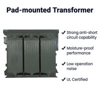 Transformateur triphasé 60 Hz 500-2500 kVA monté sur socle avec excellente adaptabilité environnementale et mesure des paramètres du système électrique