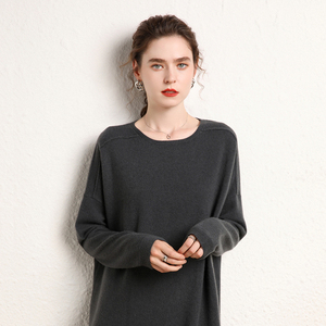 Maglione in Cashmere Coreano Baby Mountain, Vestito in Maglia Oversize a Collo Tondo, Nuovo Modello Autunno-Inverno per Donna - Product Image 4