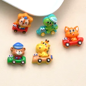 Kawaii Cartoon Flatback Cabochon Animals Resin Accessories For Phone Case DIY Key Chain Pendant Hair Clips Making Party Decor