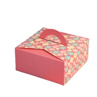 Fantaisie design moderne style croissant tarte aux pommes gâteau pain cupcake macarons vanille tranches emballage boîte en papier avec poignée