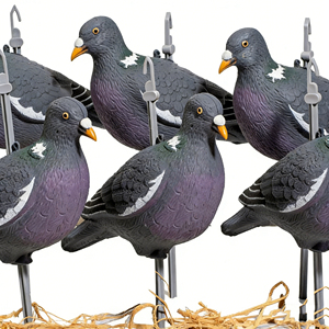 Décoy d'oiseau réaliste 3D personnalisé (pigeon/<span class=keywords><strong>colombe</strong></span>) pour extérieur, jardin, champ, avec piquet en plastique, corps entier, résistant aux UV, durable, décoration - Product Image 4