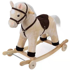 Per Bambini in legno A Dondolo Cavallo Giocattolo Animale Della Peluche Del Bambino Rocker Cavallo - Product Image 5