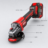 Nouvelle arrivée, meuleuse d'angle sans fil 18V à 9 vitesses, 125 mm, portable, usage industriel, machine puissante, alimentée par batterie