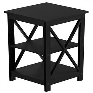 Mesa de Centro Moderna Minimalista de Madera de 3 Niveles, Diseño de Panel Pequeño, Mesa de Salón, Venta al por Mayor - Product Image 2