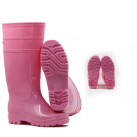 Bottes de pluie longues en PVC à embout en acier, anti-écrasement, mode, vente en gros, pas cher, imperméables, été, hiver, unisexe