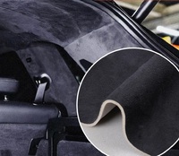 Tissu de revêtement de toit en suède avec support en mousse, matériau de remplacement pour l'intérieur des voitures, camions et VUS