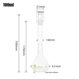 ขวดแก้วโบโรซิลิเกตหนาพิเศษพร้อมจุกปิด ปากขวดขัดเรียบ ขวดเขย่าใส อุปกรณ์การสอน - Product Image 3