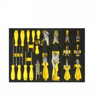 Ensemble de chariot à outils OEM 198 pièces, réparation rapide, jaune + noir, 7 tiroirs, 34x68cm