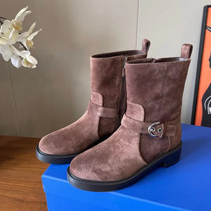 Bottes de luxe haut de gamme de la série SW, nouvelle marque populaire, best-seller, avec bout rond, talons épais et hauteur de la cheville - Product Image 1