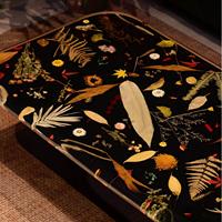 Table basse en résine époxy personnalisée, forme ovale carrée, vente directe d'usine, unique en son genre, noire, art floral