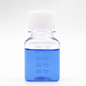 정사각형 투명 PET 플라스틱 미디어 병 50ml-1000ml 크기 세포 배양 혈청 시약 플라스크 실험실 병 - Product Image 4