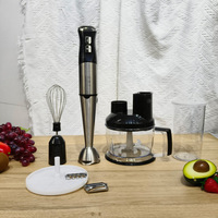 Fabrieksgroothandel 6-in-1 elektrische handmixer roestvrij staal 1000W staafmixer voedselverwerker aangepaste logo's mogelijk