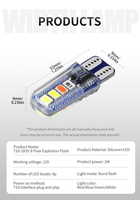 Neue YD T10 LED-Birne 3030 Flow Explosion Blitzlicht 8 LEDs 2W Auto Brems-Rücklicht Blinker Rot/Blau/Grün/Weiß Plug & Play