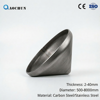 Tête conique en acier haute/moyenne/basse pression pour fond de réservoir, soudée, pour l'industrie pétrolière et gazière, avec surface polie – Fourniture directe usine