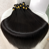 Extensions de cheveux humains doublement étirés, lisses, à pointes pleines, vierges Remy, pour salons et grossistes de perruques