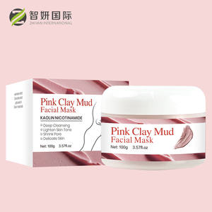 Nhãn Hiệu Riêng Chăm Sóc Da Làm Sạch Sâu Chặt Hơn Lỗ Chân Lông Hữu Cơ Làm Sạch Sáng Sáng Màu Hồng Đất Sét Bùn Mặt Nạ - Product Image 1